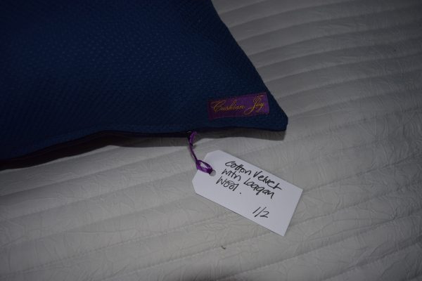Navy Cotton Velvet with Laggan Wool 1/2 35cm - Image 3